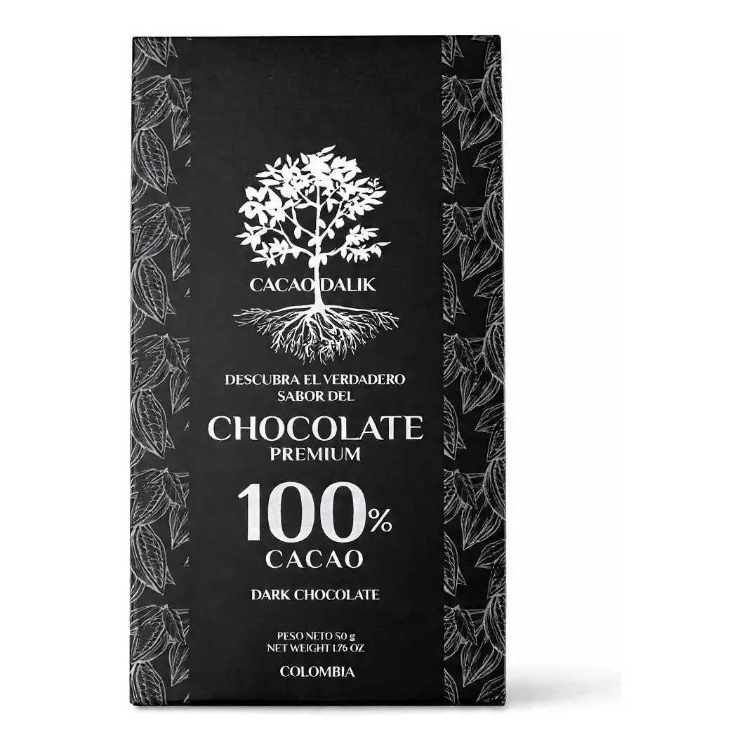 Chocolatina Barra Cacao 100% Puro Dalik 50 G
