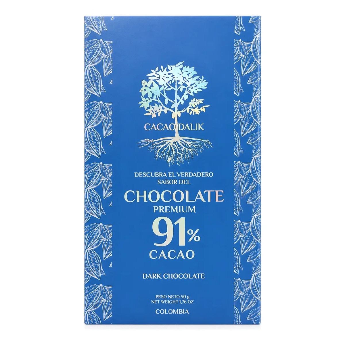 Chocolatina Cacao Dalik 91% con Panela