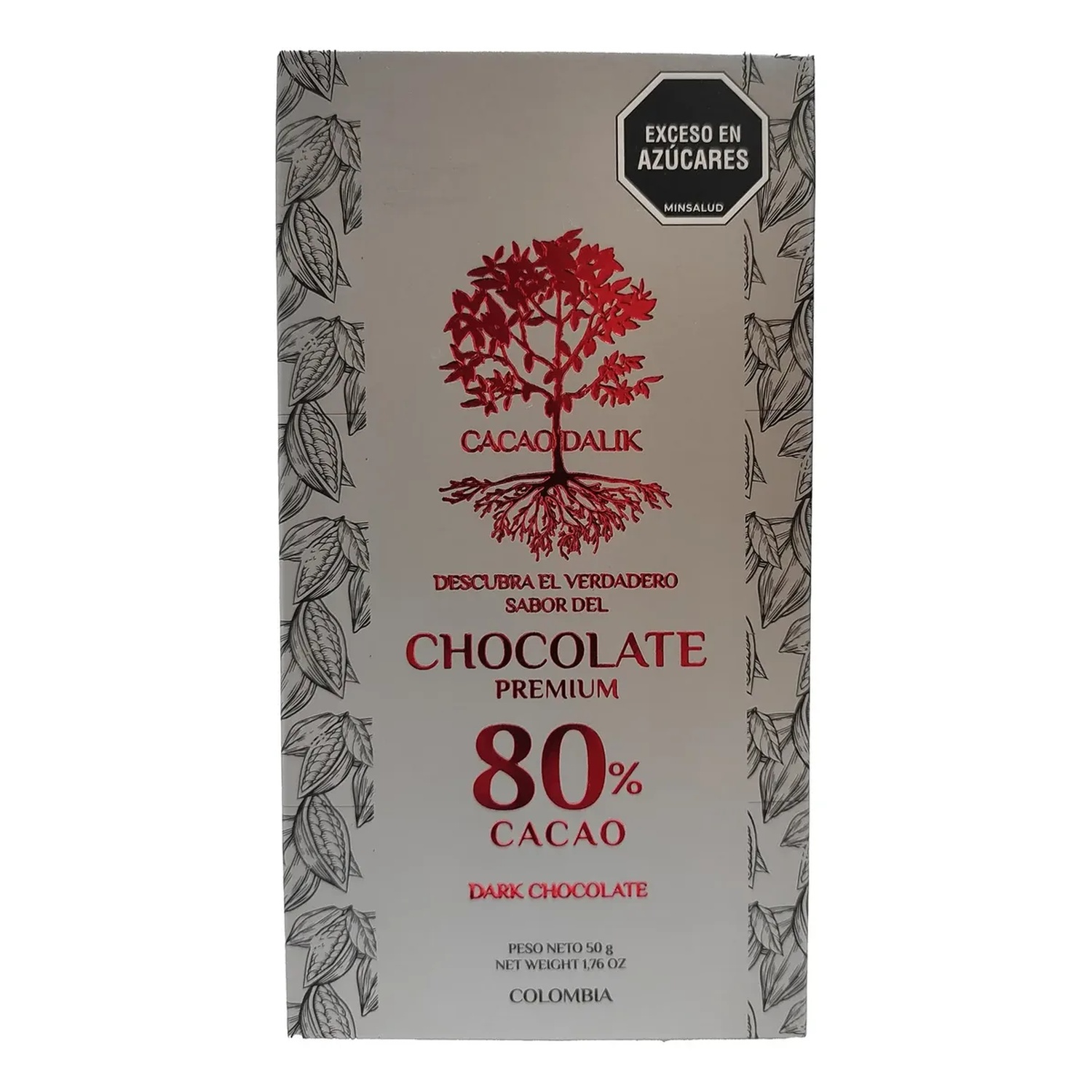 Chocolatina Cacao Dalik 80% Cacao